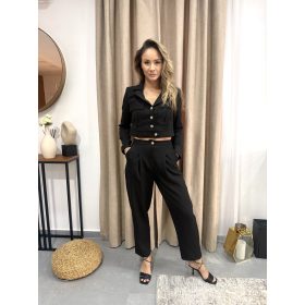 Fekete elegáns gombos szett