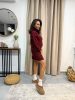 Bordó szoknyás garbó szett
