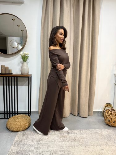 Barna féloldalas szett