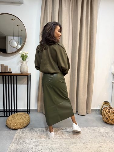 Khaki börhatású szoknya