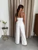 Fehér pántnélküli elegáns szett